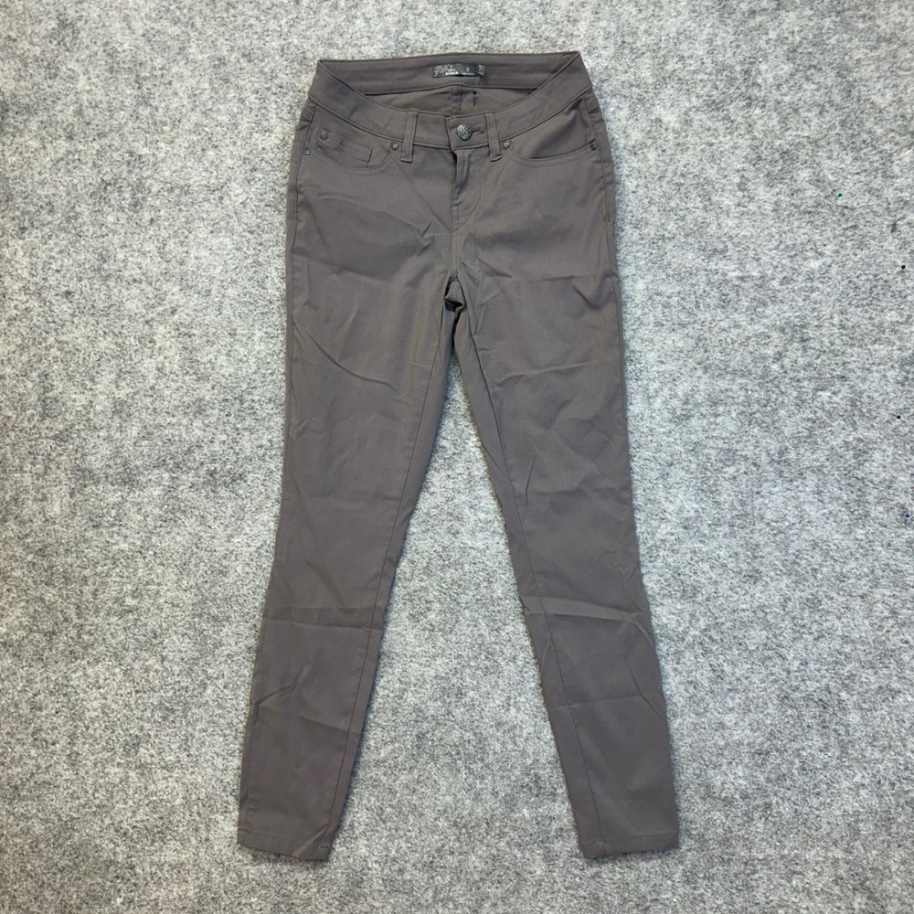 Prana Kara Pants Women Size 0 Short Grey Slim Stretch Hiking